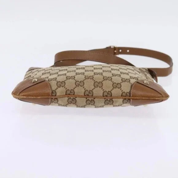 GUCCI GG Canvas Shoulder Bag Beige Gold 120893 Auth BA5739 - Picture 7 of 16